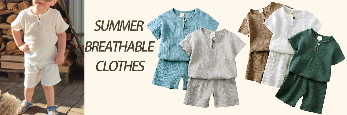 Kids Tales Unisex Toddler Summer Clothing Set - Cotton T-Shirt & Shorts