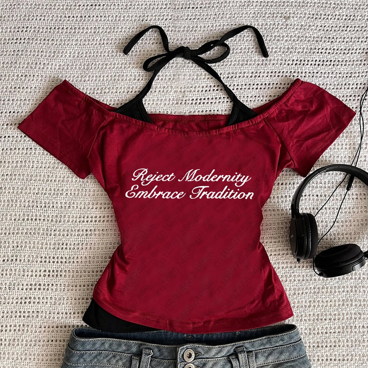 Women's Y2k Graphic Letter Print Short Sleeve T-Shirt
