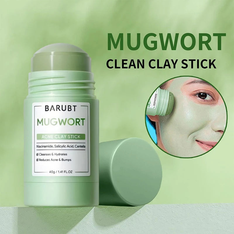 Deep Cleansing Mugwort Volcanic Mud Mask Stick Remove Blackheads Pore Control Oil Balancing Facial Clay Mask Gentle Skin Care