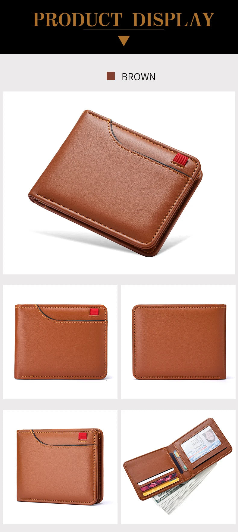 Men's Wallet Vertical Multi Card Small Wallet Driver's License Youth Mini Student Change Bag Card Bag