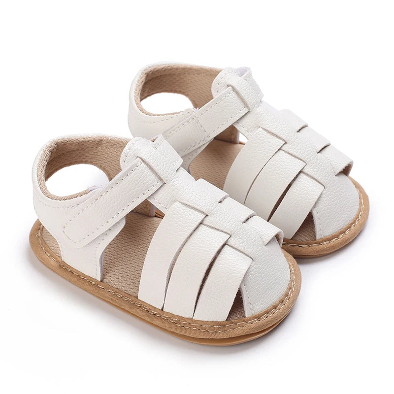 Baby Girls Butterfly Bow Pre-Walker Sandals - Soft Summer Footwear
