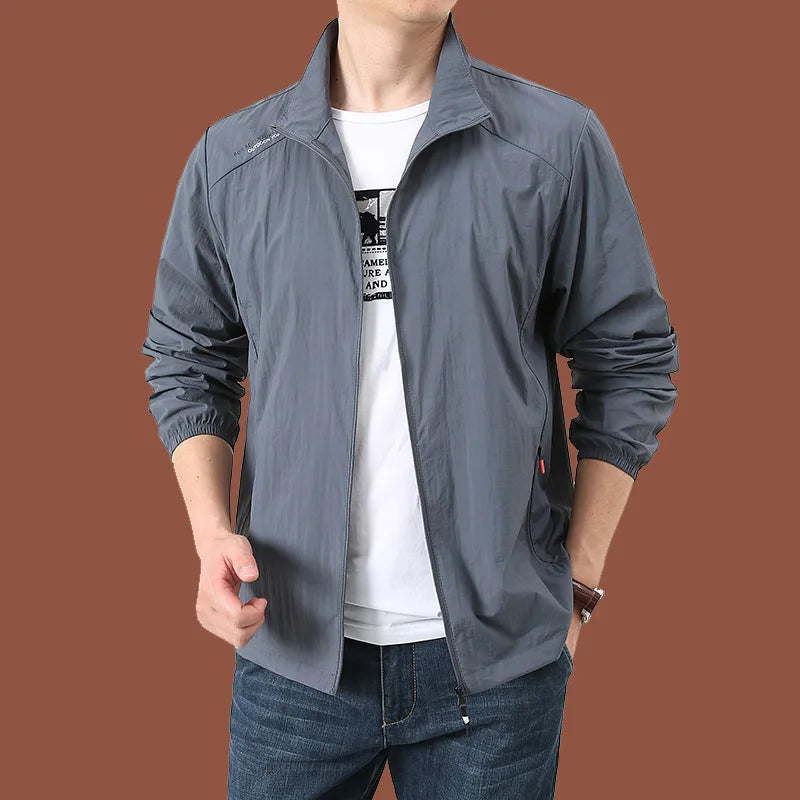 Summer Sun Protection Clothing Men's Light and Cool Mountaineering Running Jacket Ultrathin Fishing Hunting Dry Skin Windbreaker