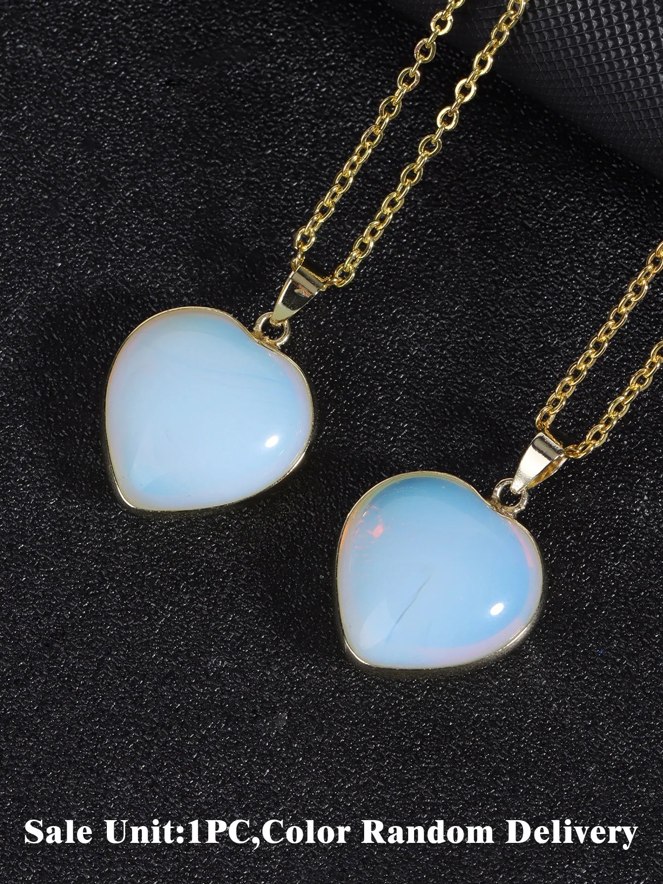 Csja Collar Corazón de Cristal para Mujer, Curativo, Cuarzo Rosa, Amatista, Colgante de Piedra Natural