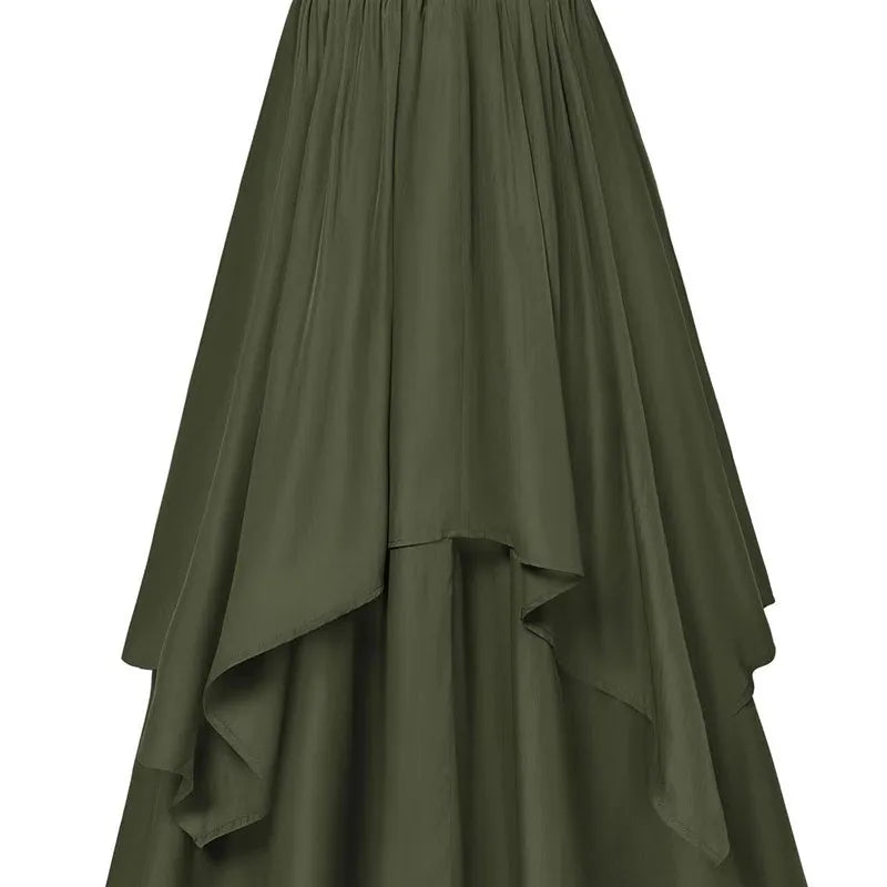 Cosplay Medieval Skirt Vintage Dress Up Hem Carnival Skirt Clothing Halloween Costume Maxi Skirt For Women Big swing Skirt 3162