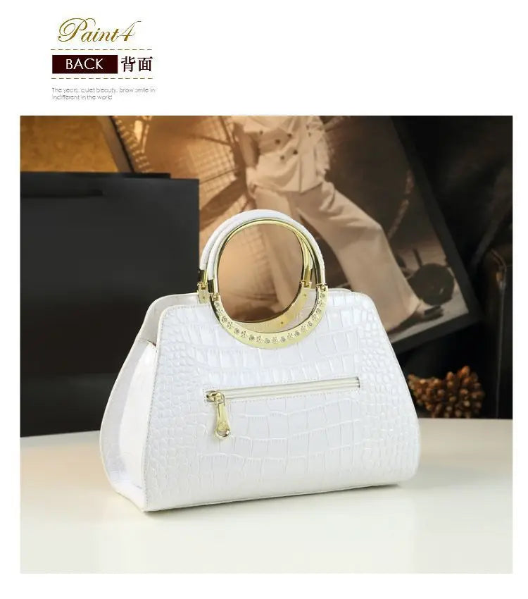 Fashion Popular Women's Bag High Quality Crocodile Pattern Shoulder Bag Trend Brand Genuine Leather Crossbody Bag Luxury Handbag