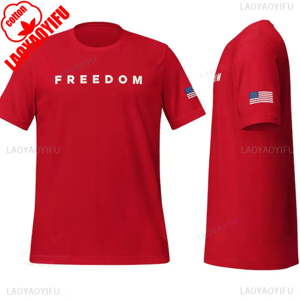 Charlie Kirk Freedom Shirt Patriotic Graphic Tee Tribute For Patriotic Activists Streetwear