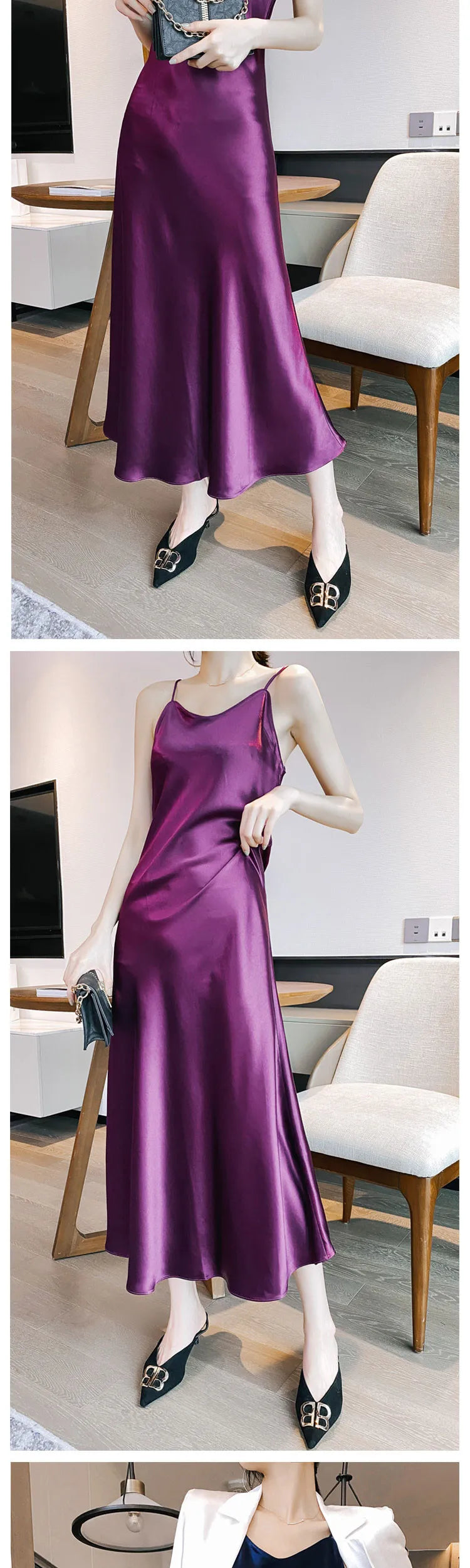 2026 fashion Sexy Satin Long Dress Summer Lady Acetate satin Party Dress High Waist Slim Female Retro Dress Red Pink robe femme