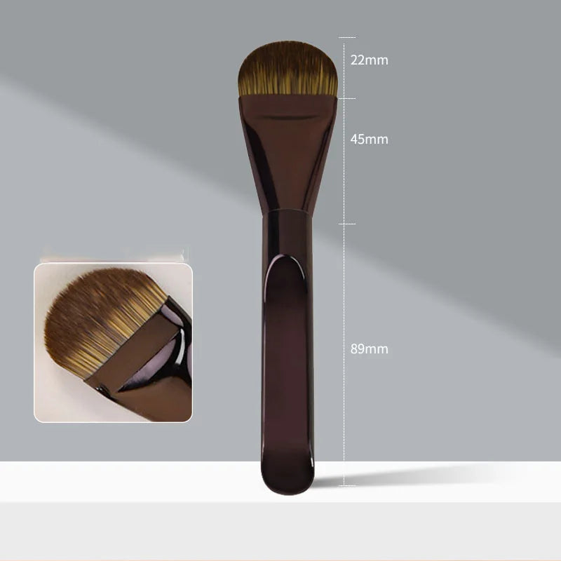 New 2Pcs Professional Foundation Makeup Brushes Soft Dense Hair For Blending Liquid, Cream Flawless Powder Makeup Beauty Tools