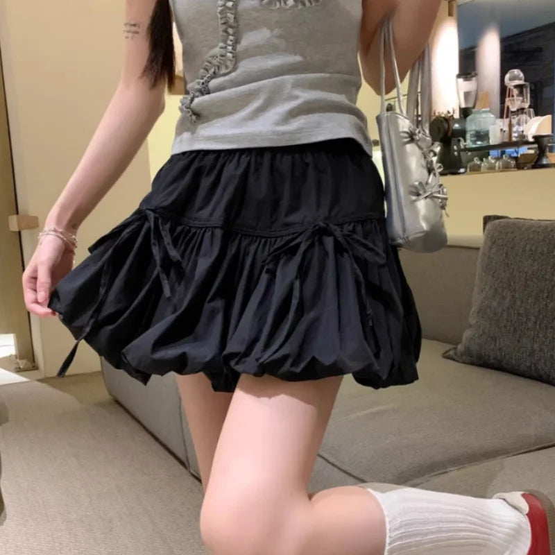 Japanese Y2k Cute Ruffled Plaid Skirt Punk Rock Subculture Cake Skirts Japanese Preppy Style Casual New Women Skirts Lolita Lace