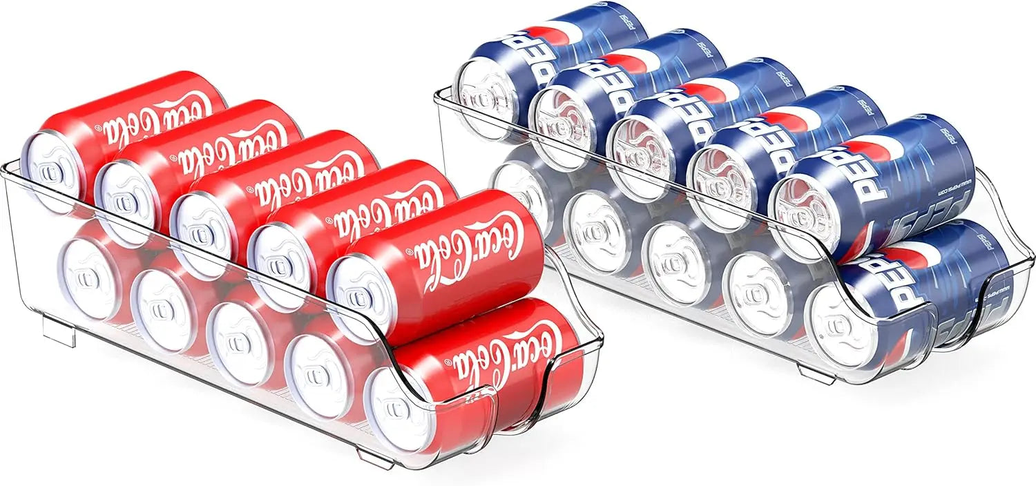 Latas de almacenamiento de cocina de 1/2 piezas, latas de refresco, latas de almacenamiento, organizadores de congelador de refrigerador, dispensadores de latas, accesorios de cocina