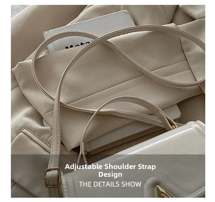 Candy Colored Minimalist Crossbody Shoulder Bag - PU Leather