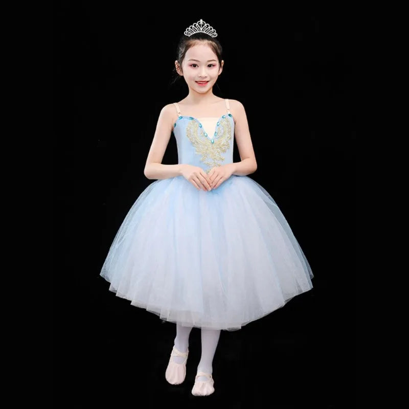 Stage Costumes Performance Kids Clothes Princess Summer Children Clothing Party Leotards for Girls Dress Ballet Tutu Dance Wear