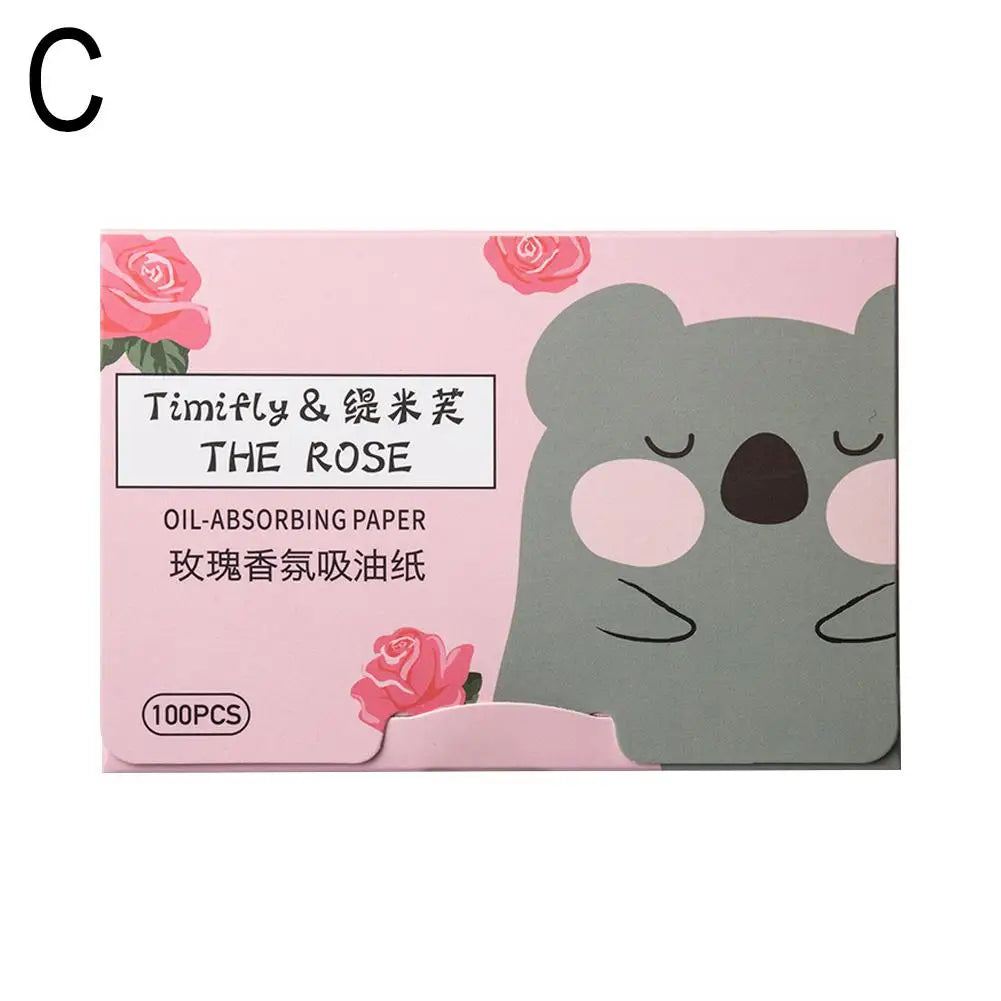 Oil Blotting Papers Portable 100 Pieces For Oily Skin Matte Finish Oil Absorbing Face Wipes