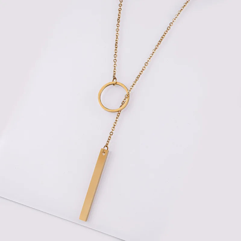 2025 New Fashion Necklace Design Ladies Fashion Metal Round Necklace Sales