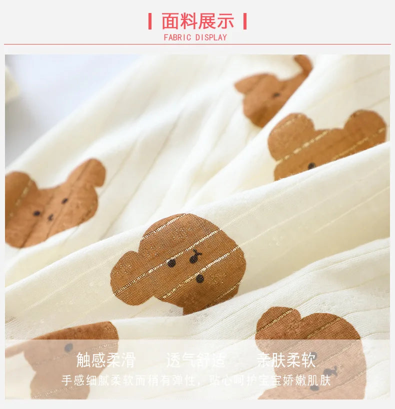 2025 New Summer Children's Cotton Mosquito Pants Boys and Girls Baby Thin Loose Casual Bloomers