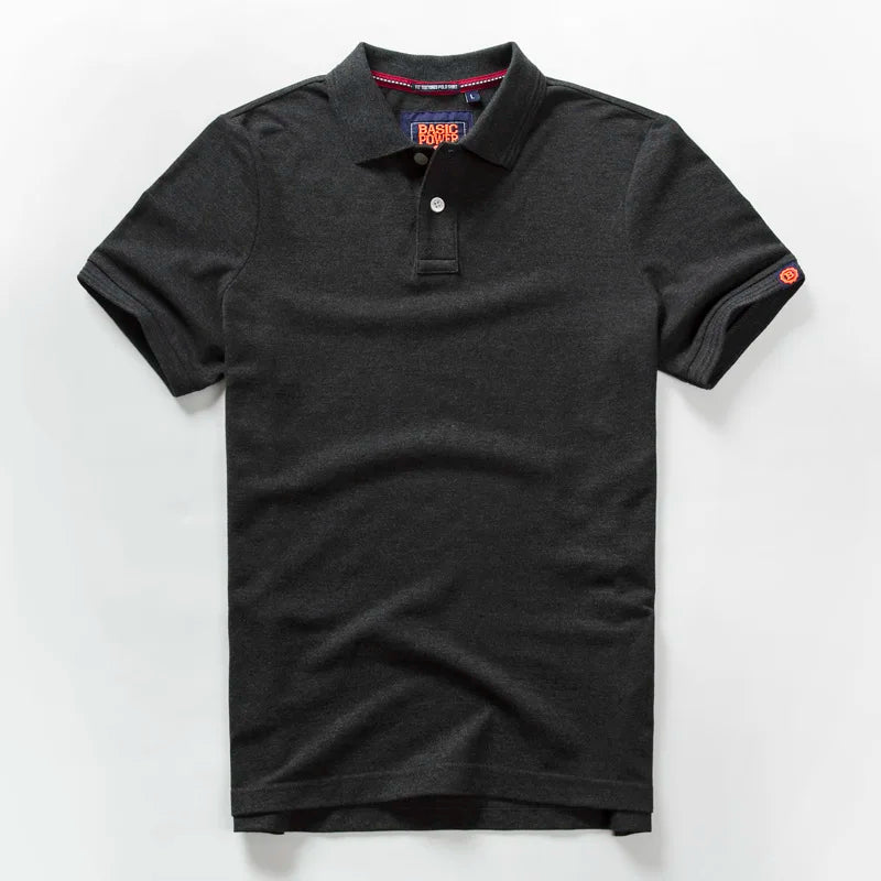 Summer Waed Ort Sve Men'S Irt Casual Vintage Brand Turn-Down Collar T-Irt Breathable Cotton Polyester Blend