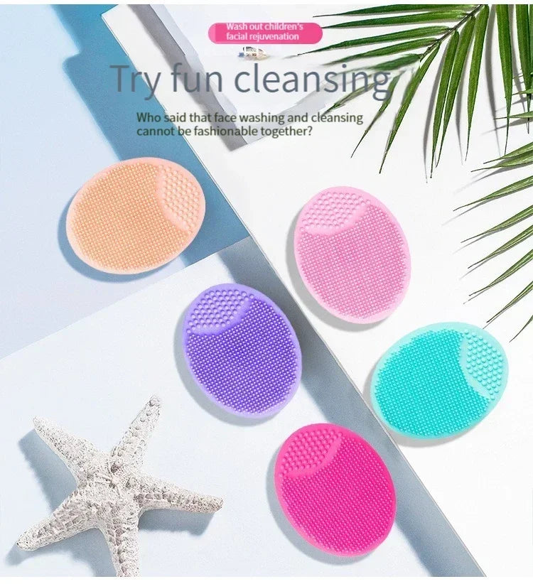 1/4pcs Silicone Face Scrubber Facial Cleansing Brush Face Exfoliator Blackhead Acne Face Wash Brush for Deep Cleaning Skin Care