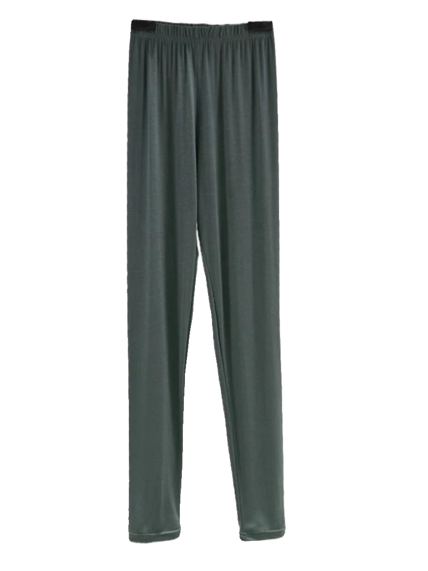 Women's High-Waist Modal Leggings - Stretchy Knit Trousers