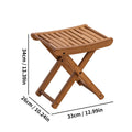 Portable Folding Bamboo Shower Stool - Spa-Style Foldable Bath Seat for Showering, Shaving, & Sauna Use, Natural Bamboo Design