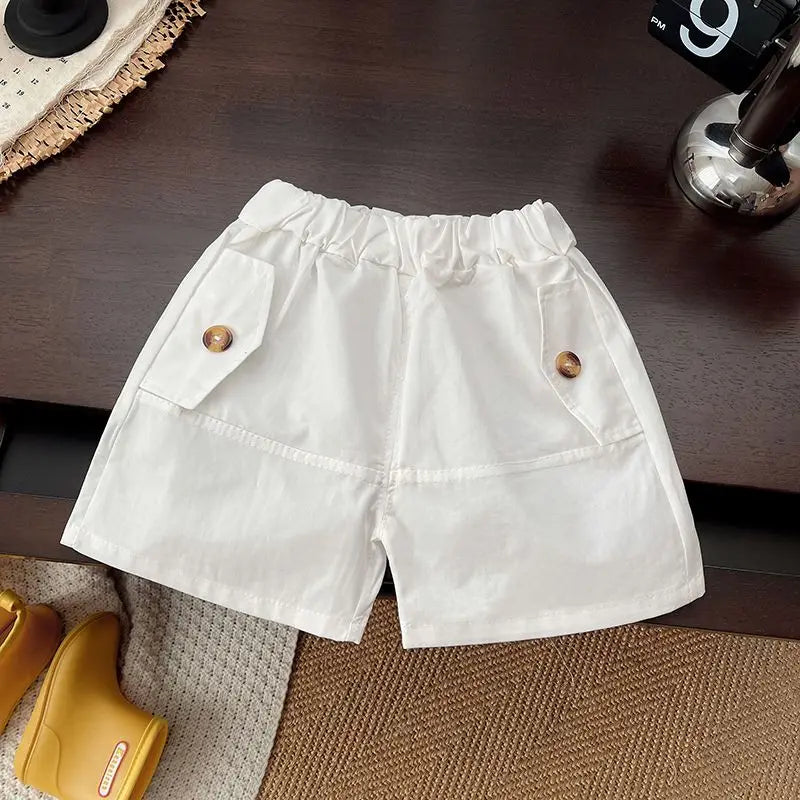 Kids Outdoor Sports Set Boys Girls Summer Short Sleeve T-Shirt Shorts Two-Piece Set Kids' Casual Striped T-Shirt 1-6 Year Set