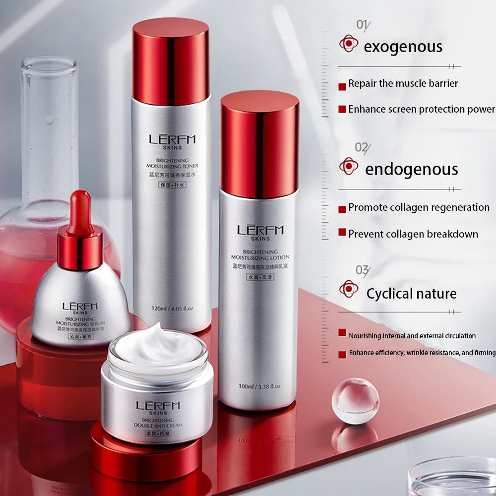 Astaxanthin Brightening Beauty Box Improve Dull Skincare Sets Facial Toner Moisturizing Essence Face Lotion Retinol Face Cream