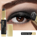 Dual Color Eyeshadow Stick Waterproof Glitter Metallic Shadow Long Lasting For Bold Eye Looks