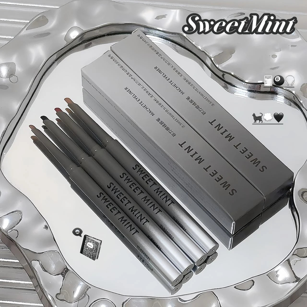 Slim Lying Silkworm Eyeliner Gel Pen Waterproof Non-smudging Eye Liner Pencil Lasting Black Brown Easy Wearing Eyeliner Gel Pen
