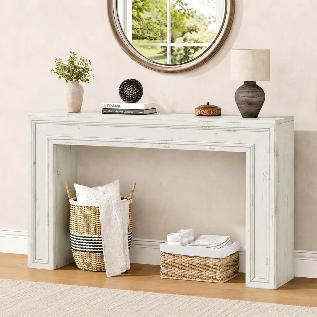 55 Inch Wood Console Table Behind Sofa for Hallway Living Room, Customized