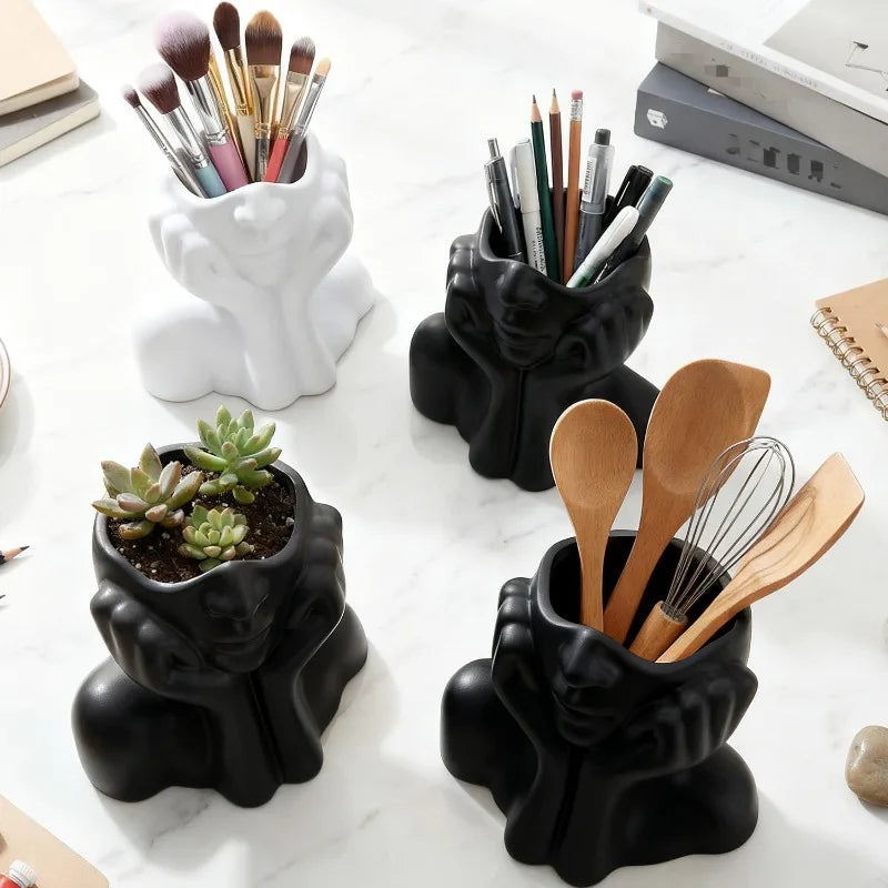 New Face Shape Makeup Brush Holder Human Body Art Styling Office Organizers Multifunctional Makeup Brush Holder Storage Box