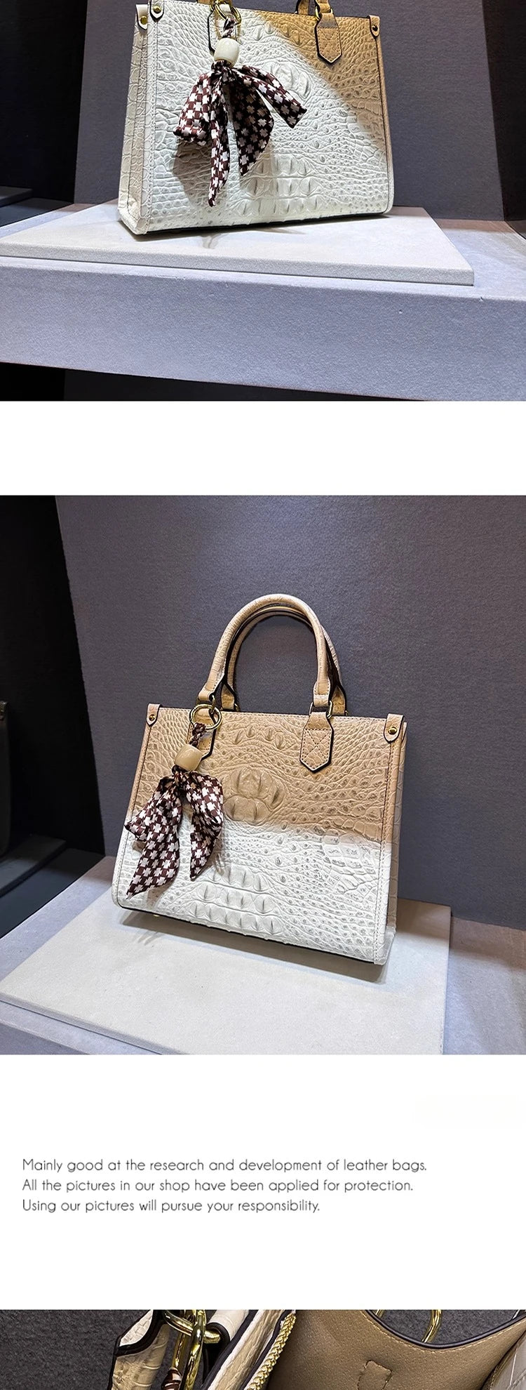 Real Leather Alligator Print Women 2025 New Large Capacity Tote Handbag Crossbody Bags for Women Сумка Женская
