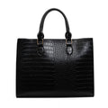 Spring 2025 Large Capacity Fashionable Handbag Casual Commuting Trendy Crocodile Pattern Tote Bag Street Style PU Material