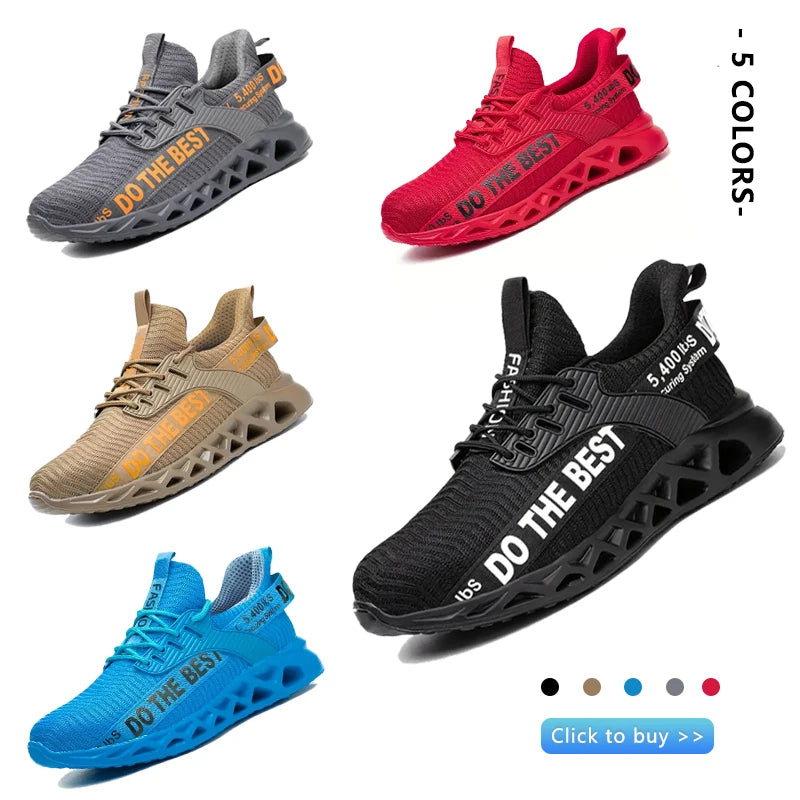 Safety Shoes Men For Work Sneakers Women'S Men Steel Toe Work Shoes Security Protective Shoes Lightweight Anti-Smash Anti-Puncture