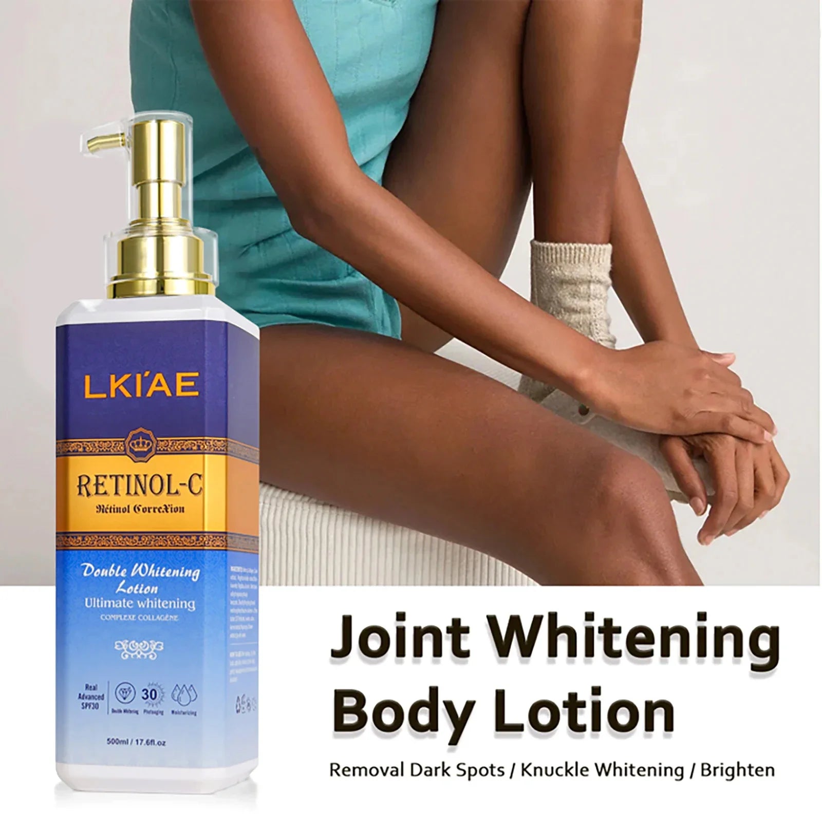 LKIAE Advanced Retinol Double Whitening Skin Care Set, Deeply Moisturizing, Clean Skin, Reduce Wrinkles, Stains, Dark Spots