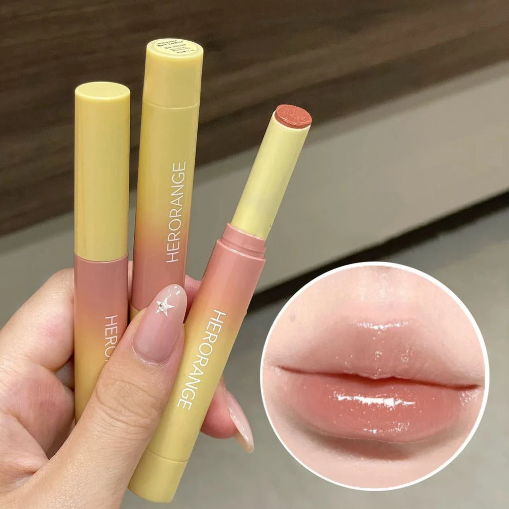 Clear Water Light Solid Lip Gloss Jelly Watery Pink Lipstick Pencil Moisturising Mirror Shimmer Korean Lips Makeup Cosmetics