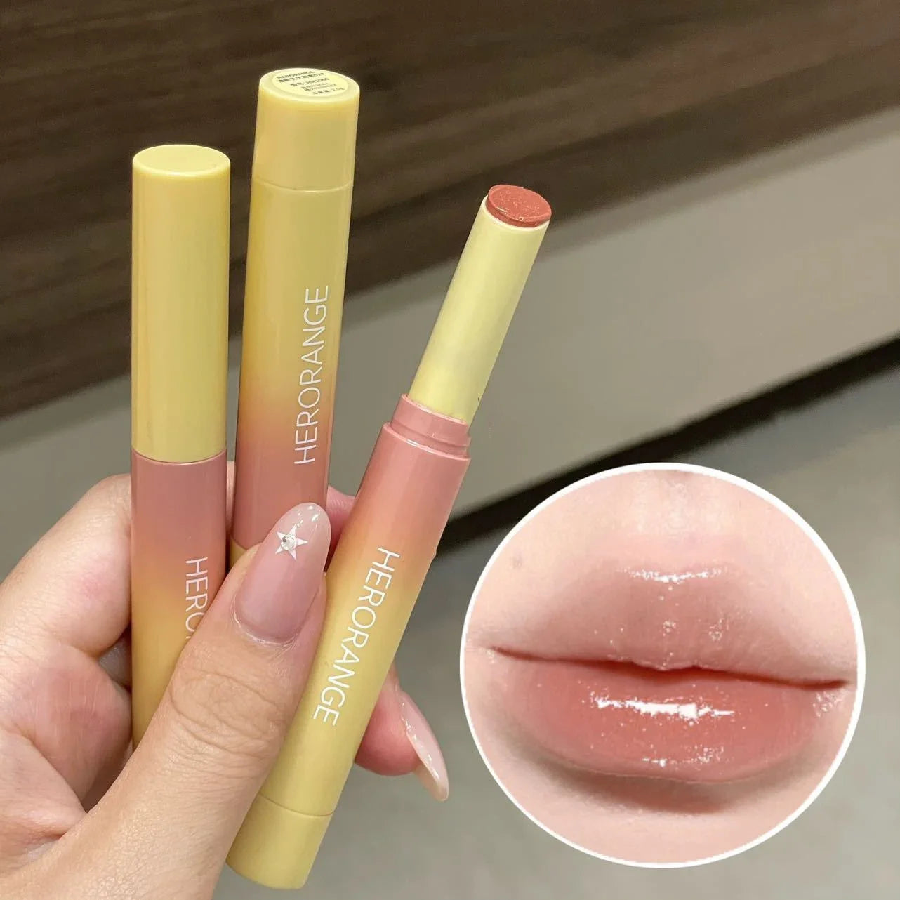 Clear Water Light Solid Lip Gloss Jelly Watery Pink Lipstick Pencil Moisturising Mirror Shimmer Korean Lips Makeup Cosmetics