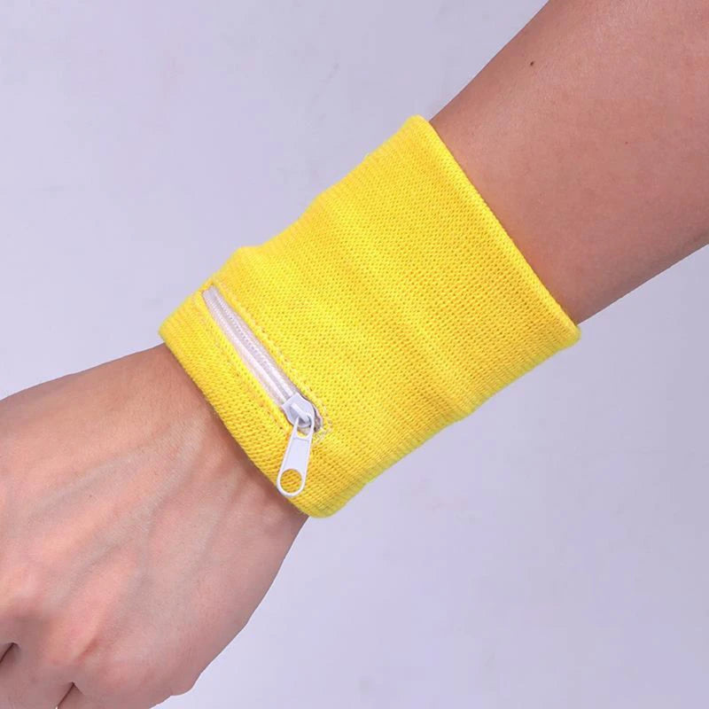 Sports Wristband with Zipper Pouch Running Sports Arm Band Bag For MP3 Key Card Storage Bag Basketball Sweatbands Wristband Bags