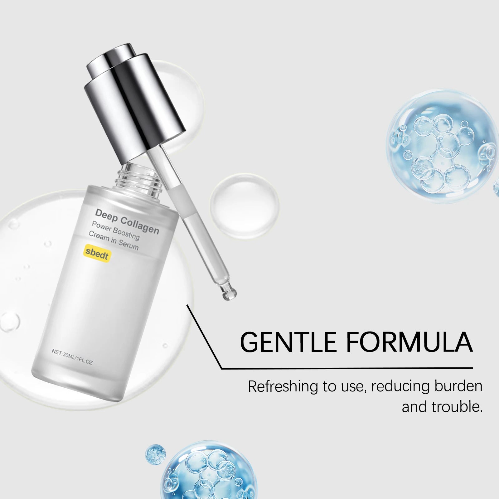 Deep Collagen Serum Moisturizing Brightening Skin Tone Improve Fine Line Enhance Elasticity Tightening Hydration Korean Skincare