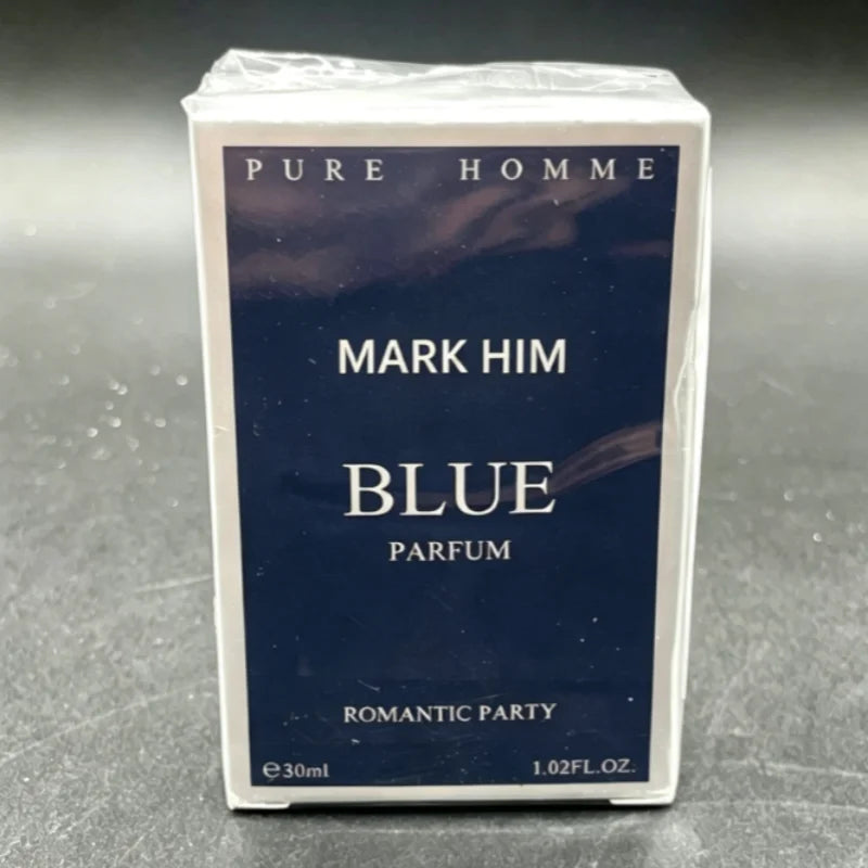 Pure Homme Blue Parfum for Men 30ml Long-lasting Scent Fresh Marine Aquatic Woody Note Cologne Spray Business Male Fragrance