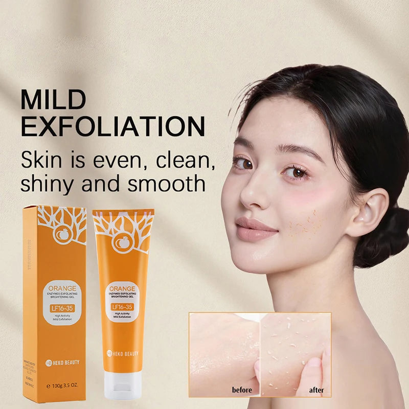 Orange Extract Exfoliating Peeling Gel Niacinamide Vitamin C Gentle Non-irritating Hydrate Nourish Dry Skin Daily Skincare