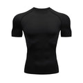 Men'S Bodybuilding Sports Tight T-Shirt Summer Compression O-Neck T Shirt Gym Fitness Quick Dry Running Tshirt Male Workout Tops