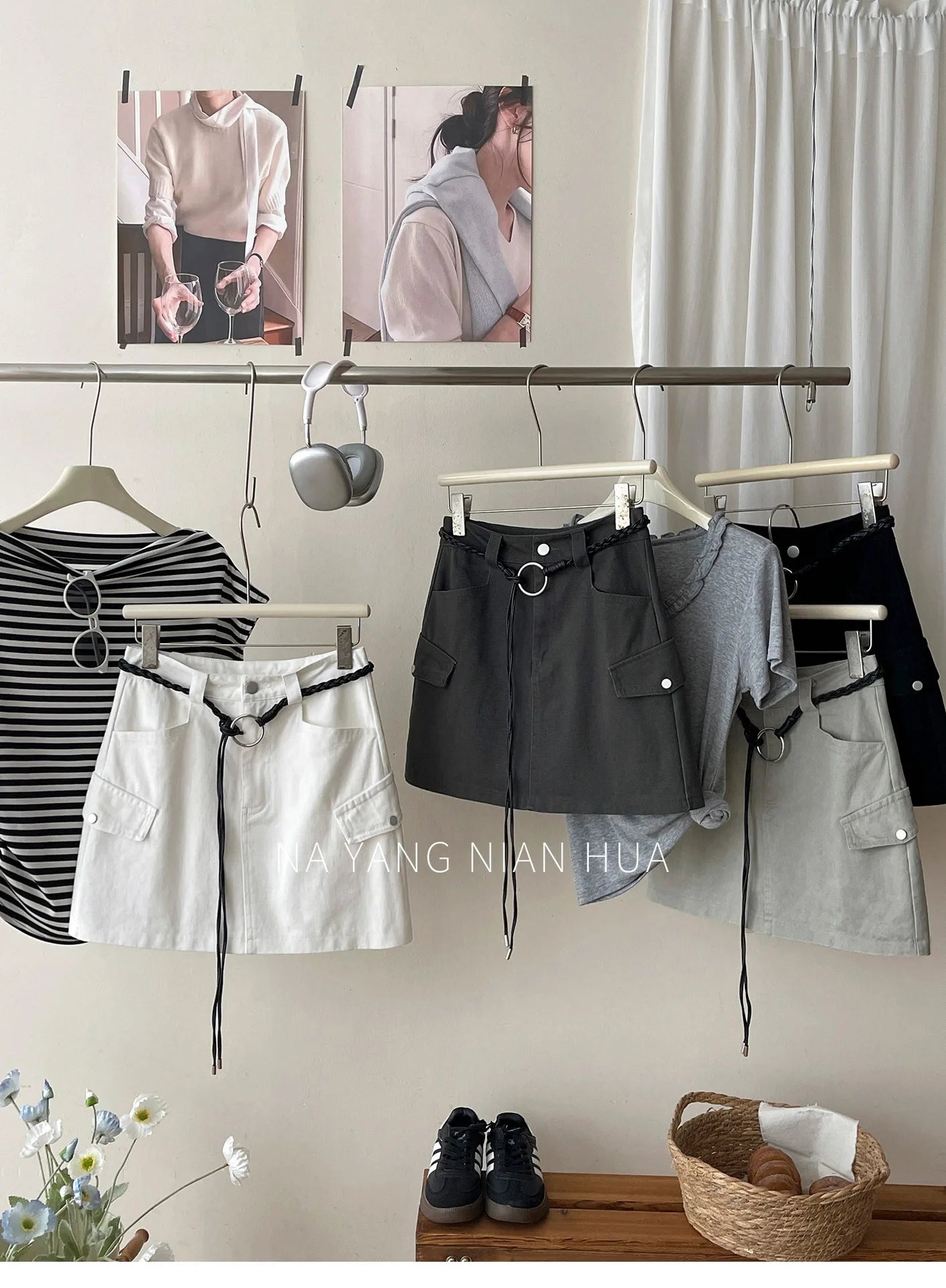 American Retro Versatile Denim Washed Cotton Workwear Mini Skirt Women Summer Korean Chic Bodycon Sexy A-Line Half-length Skirt