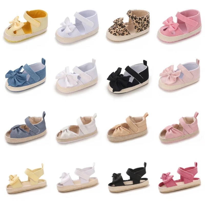 Summer Girls Baby Shoes Fashionable and Cute Casual Sandals Soft Cloth Sole Comfortable and Lightweight Walking Shoes