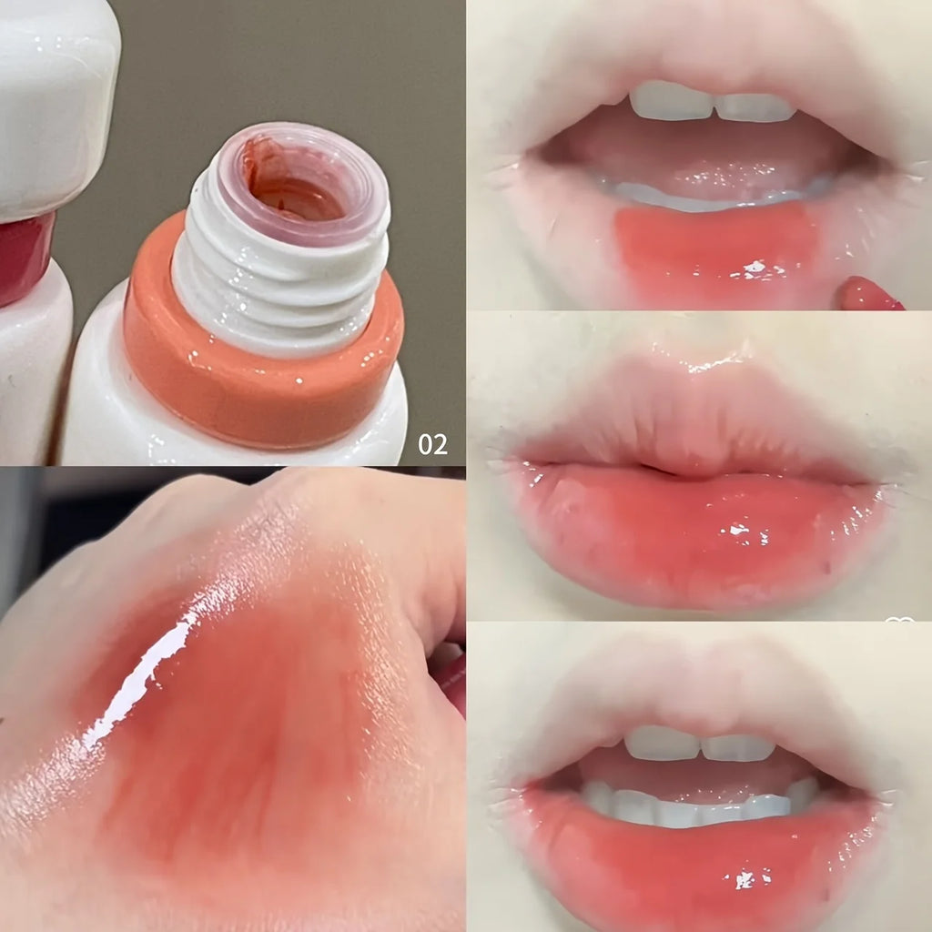 Herorange Glossy Lip Gloss Hydrating Watery Plump Lips Long Lasting for Autumn Winter
