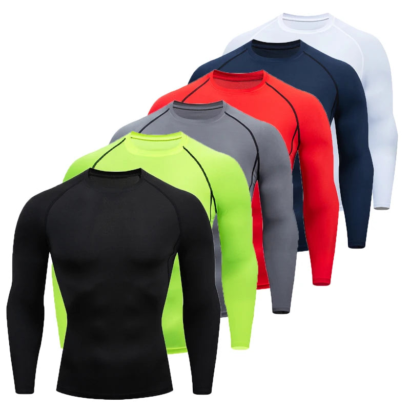 Men Workout Long Sleeve T- Shirt Spring Autumn Gym Running Sport Men'S T-Shirts Fitness Sportswear Outdoor Tops For Men Clothes