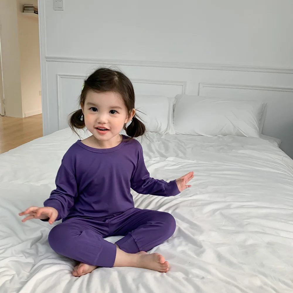Kids Unisex Cotton Pajama Set - 2-Piece Sleepwear for Ages 1-8 Years