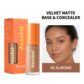 2-in-1 Liquid Foundation & Concealer Buildable Coverage Velvet Matte Finish Long Lasting Sweat Resistant Natural Face Makeup