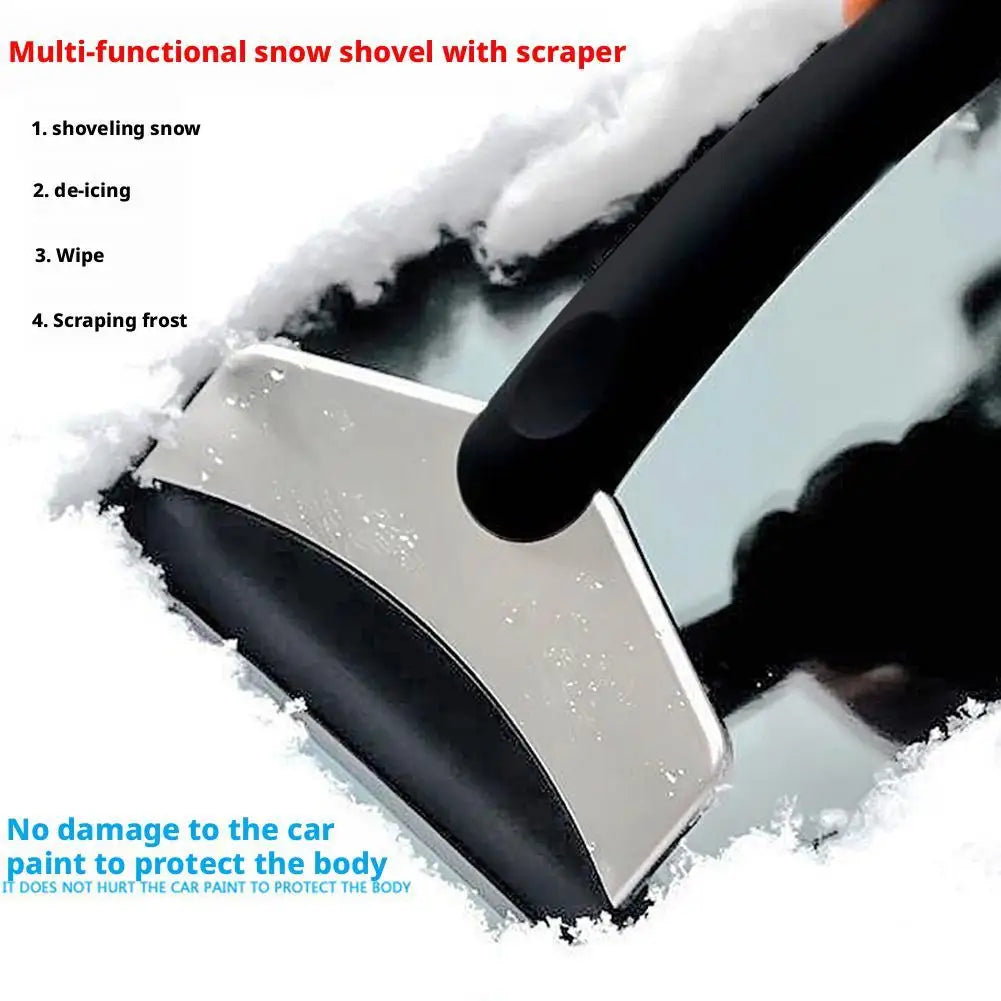 2Pcs Multifunction Car Snow Shovel Winter Windshield Defrosting Ice Scraper Tool Glass Snow Removal Tools Auto Accessories