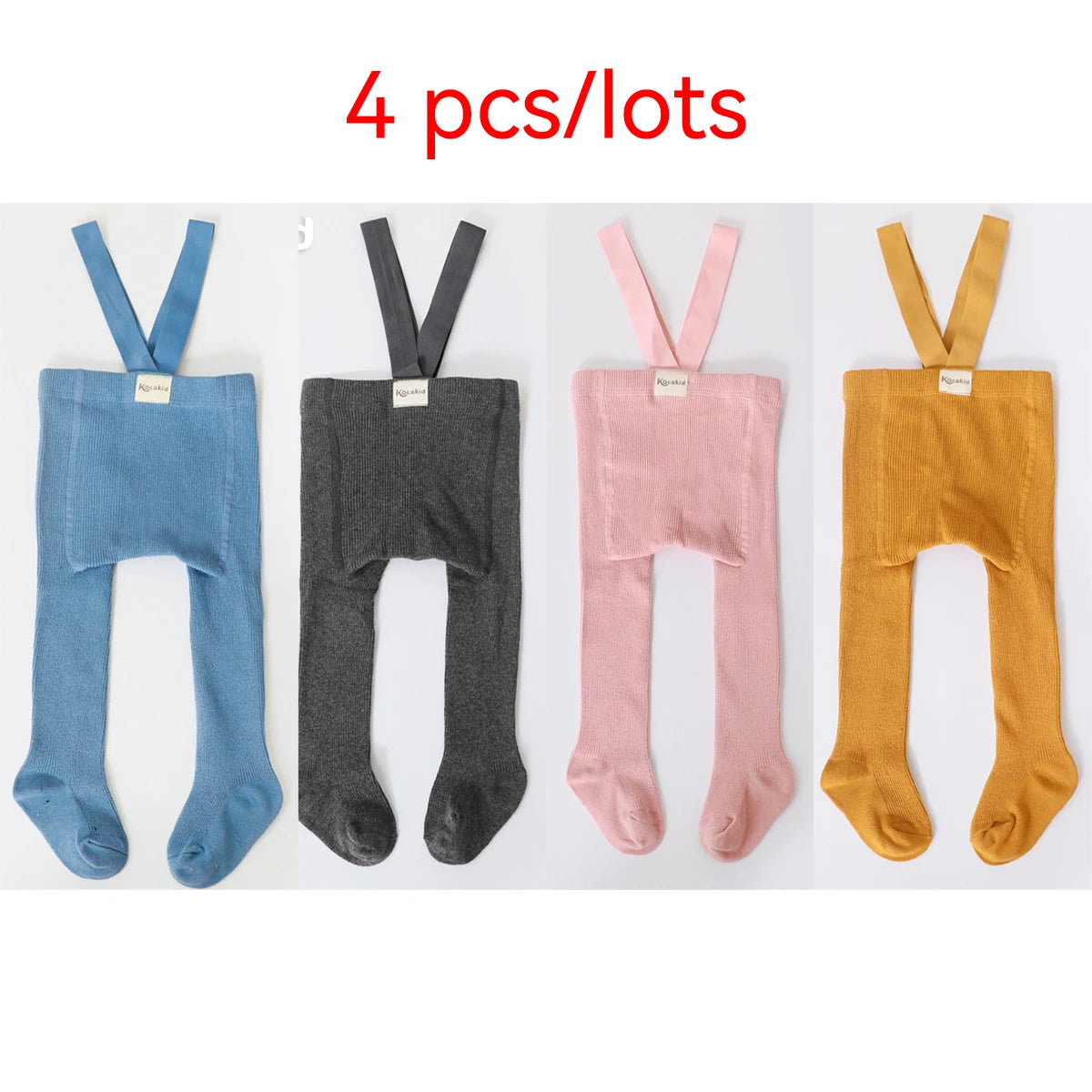 Xmas Baby Girl Boy Stocking 0-24M Infant Toddler Knit Tights Newborn Suspender Tights Pantyhose Solid High Waist Overall Legging
