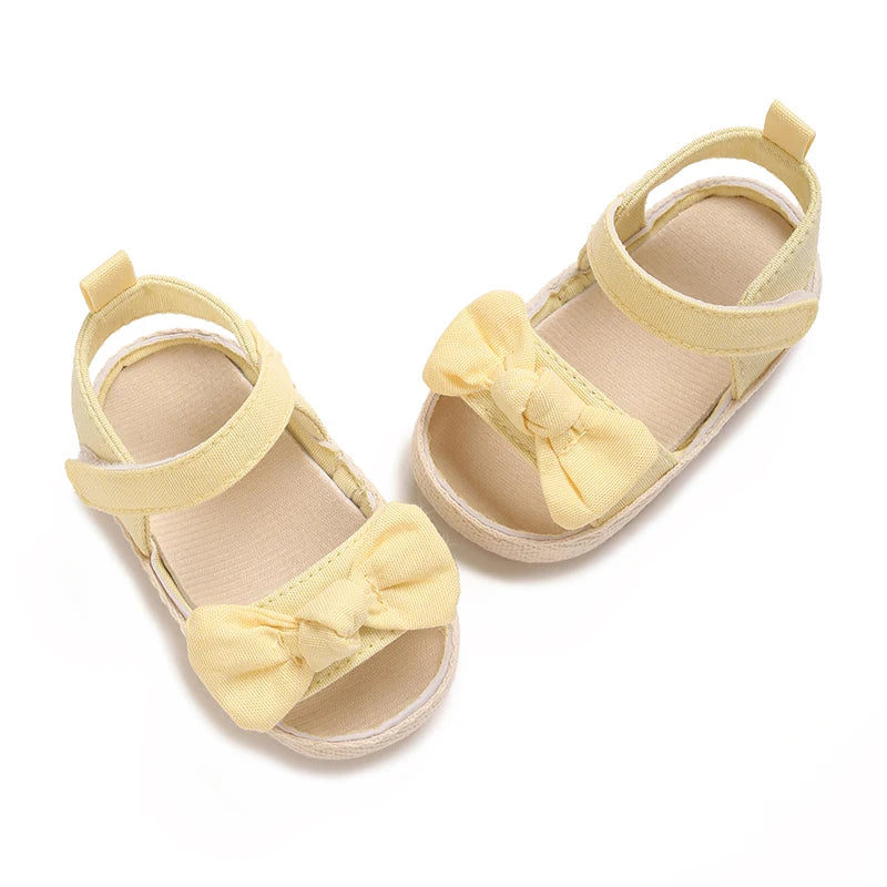 Summer Girls Baby Shoes Fashionable and Cute Casual Sandals Soft Cloth Sole Comfortable and Lightweight Walking Shoes