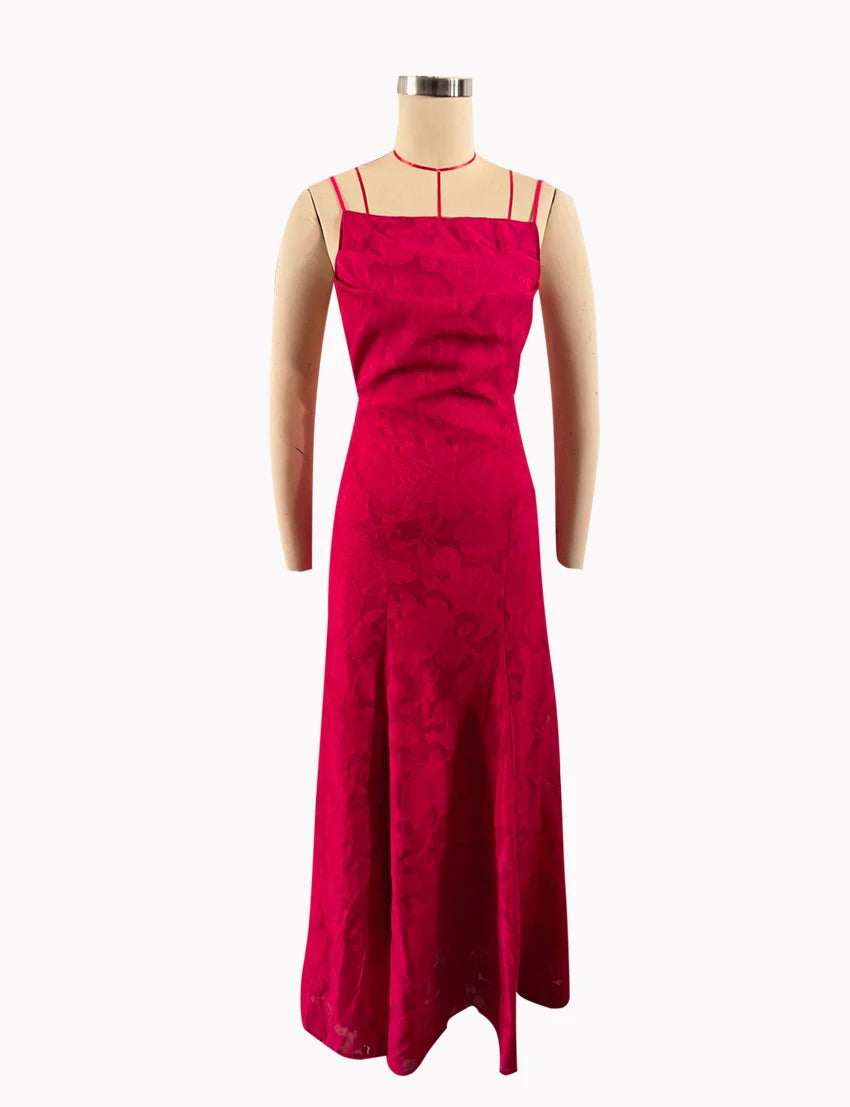 French Style Evening Dress 2026 Floral Embroidery Maxi Dress for Women Summer Party Prom Gowns Sexy Backless Suspender Dresses